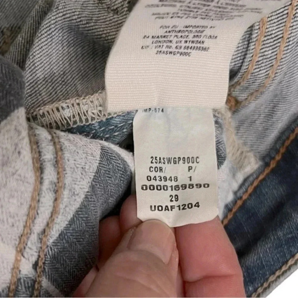 Pilcro Anthropologie Stet Distressed Slim Leg Ankle Length Jeans Women’s Size 29 - Picture 12 of 12